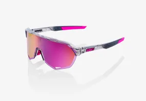 100% Percent Sunglasses S2 Polished Translucent Grey Purple   Clear Lens