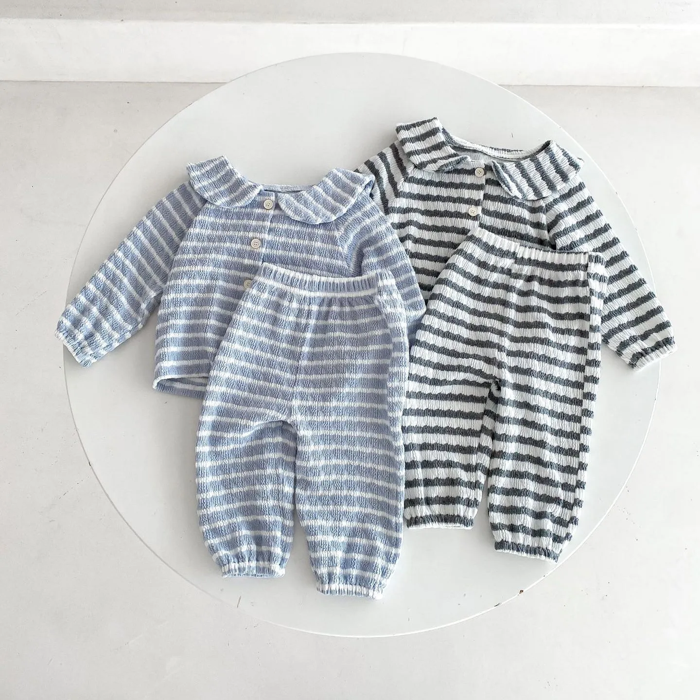 2 Pieces Set Baby Kid Girls Striped Tops And Pants Wholesale 23101951