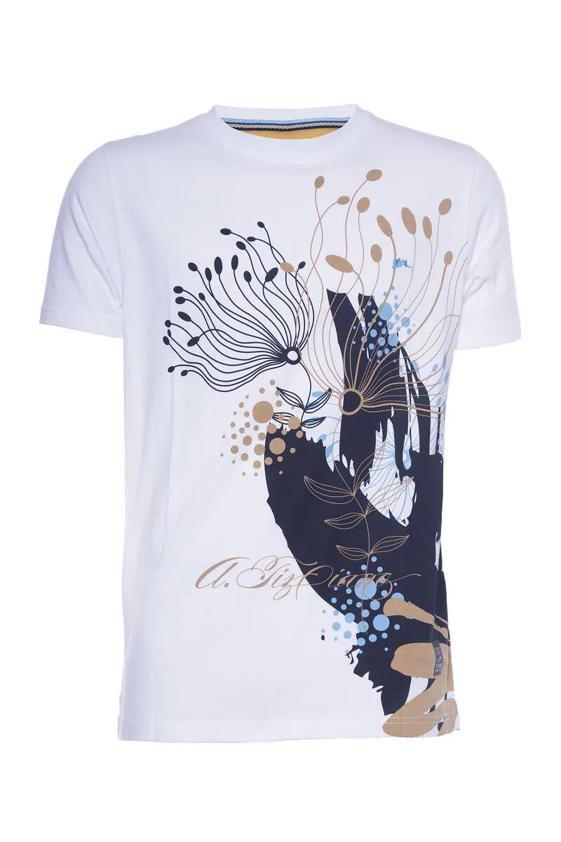 A TIZIANO ROBERTO SS GRAPHIC CREW (WHITE)