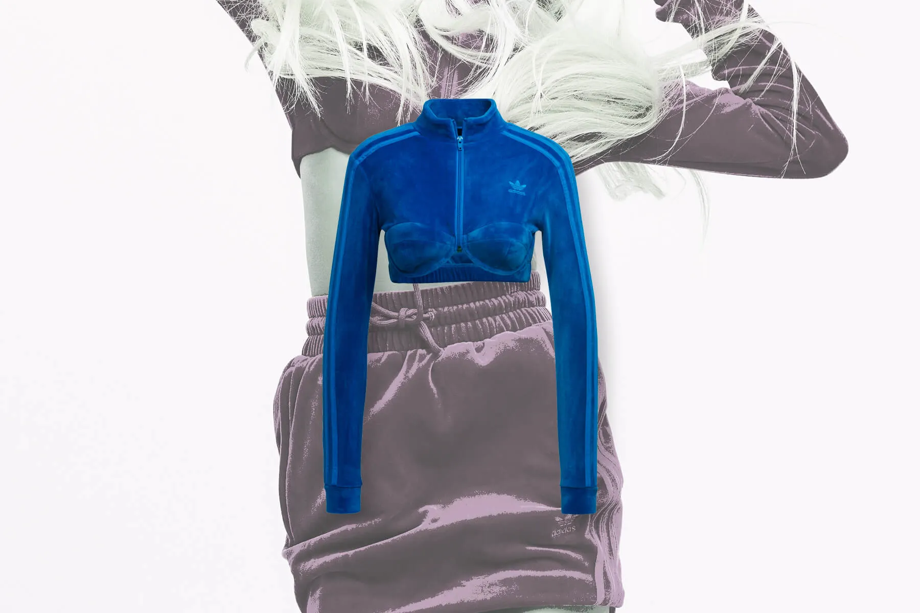 Adidas Originals x Jeremy Scott Women's Track Top - Blue