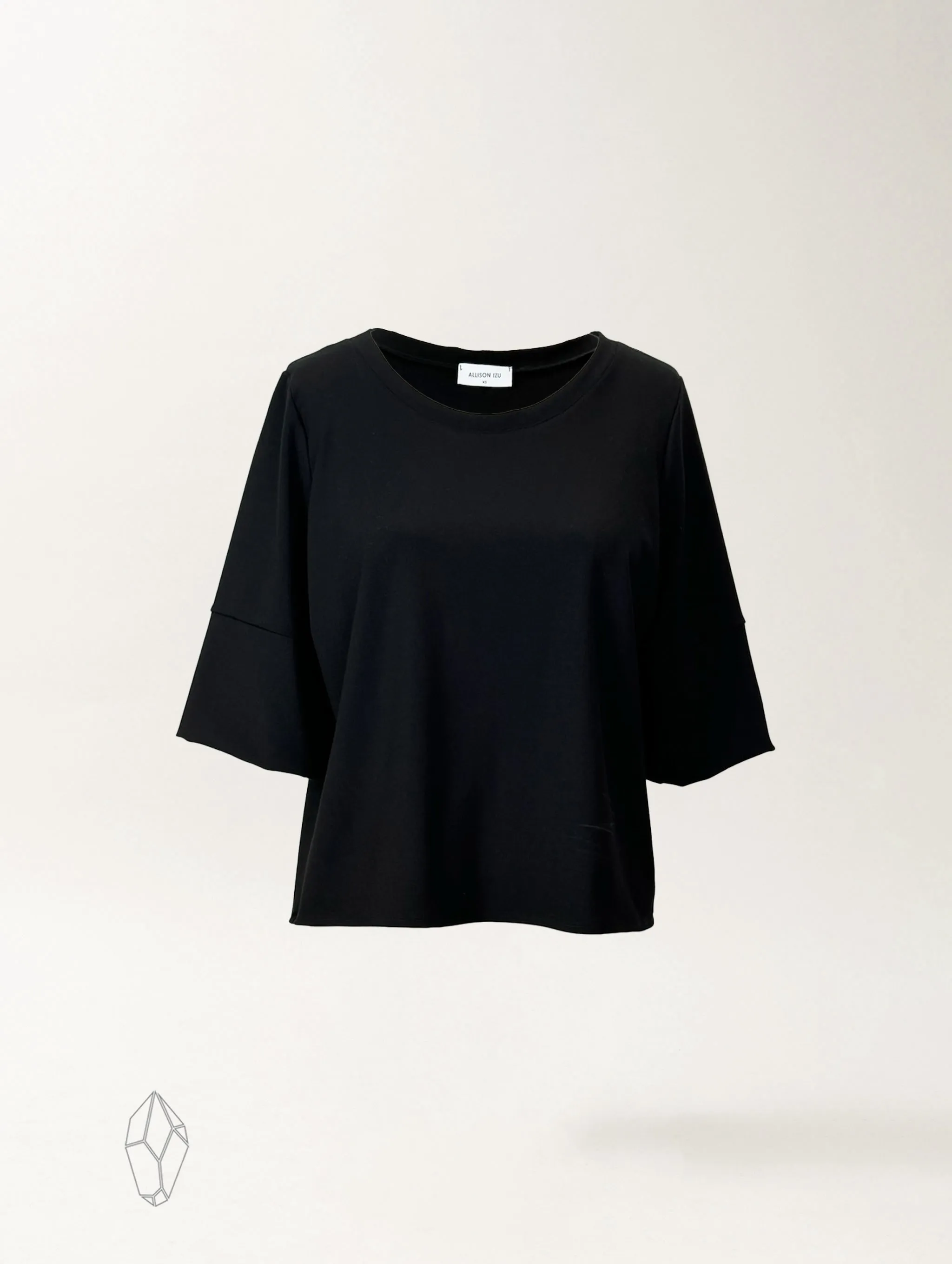 Amelia Top - Black Rib