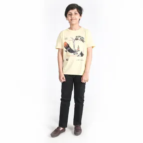 Boys Yellow Graphic T-Shirt