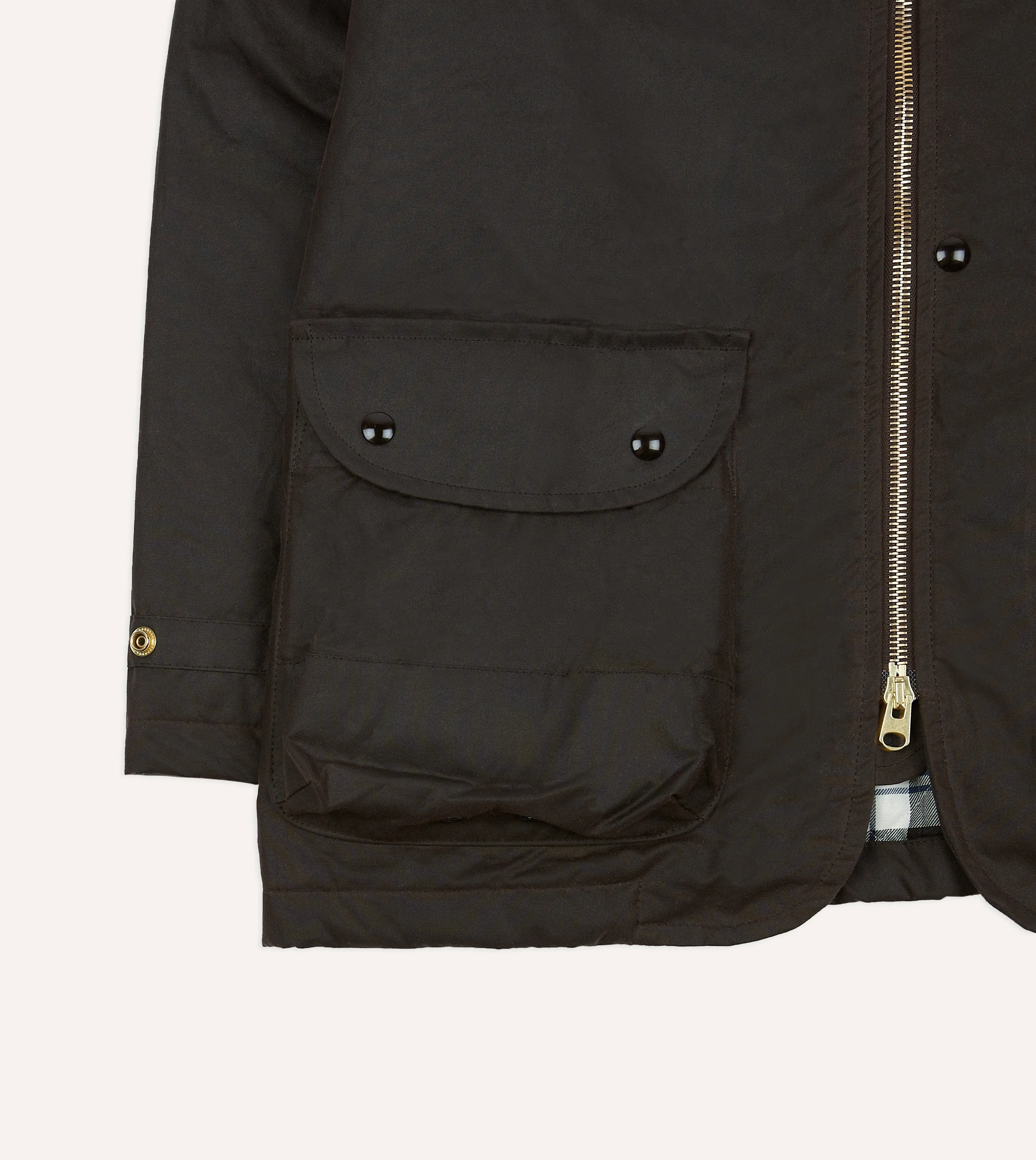 Brown Waxed Coverall Jacket