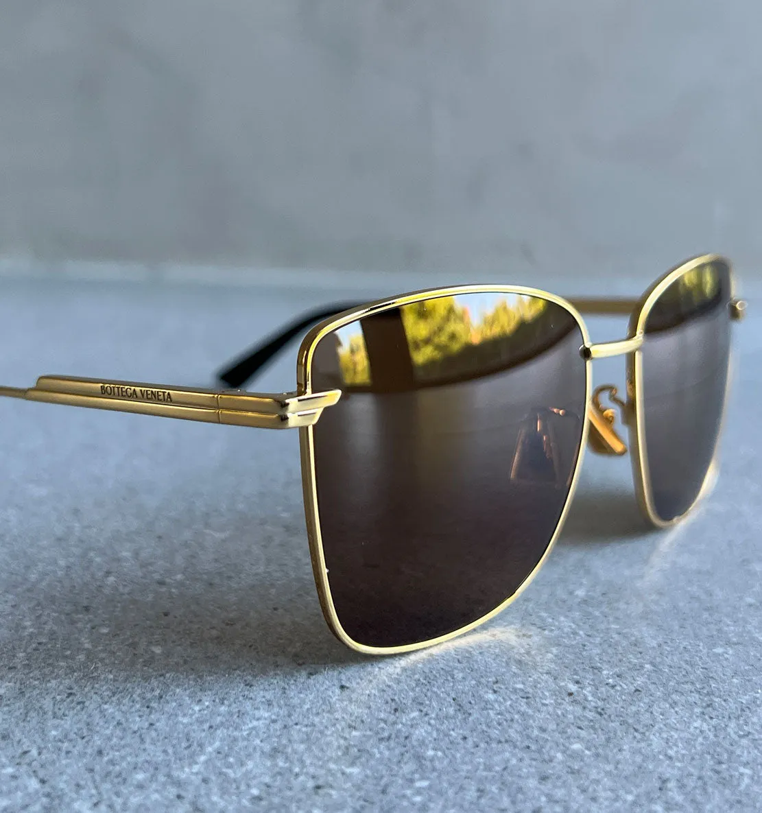 BV 1237S Sunglasses, Gold/Brown