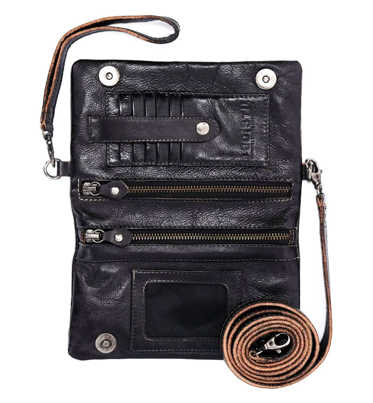 Cadence Leather Wallet / Clutch / Crossbody Bag