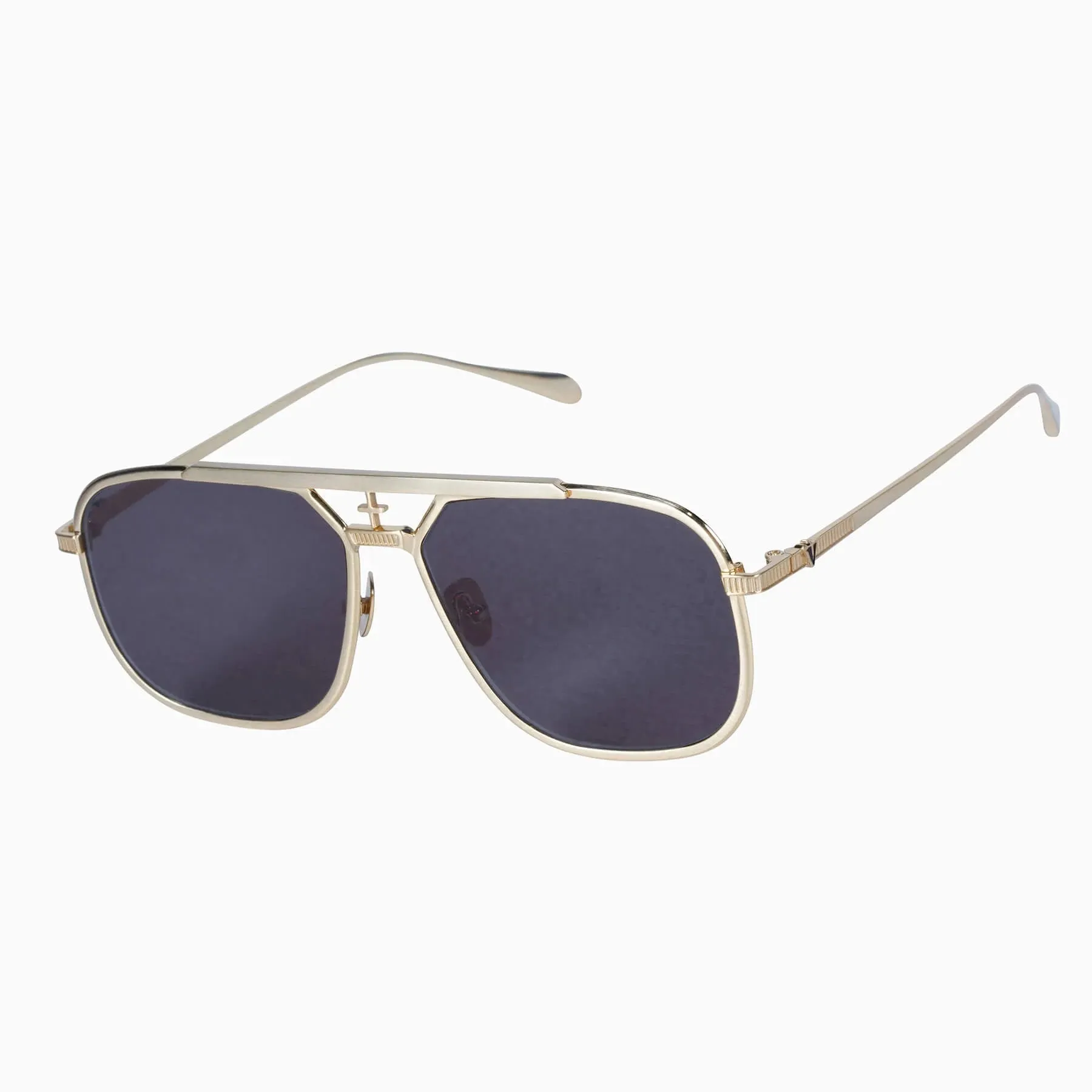 Capita | Sunglasses - Brushed Gold Titanium / Black Lens