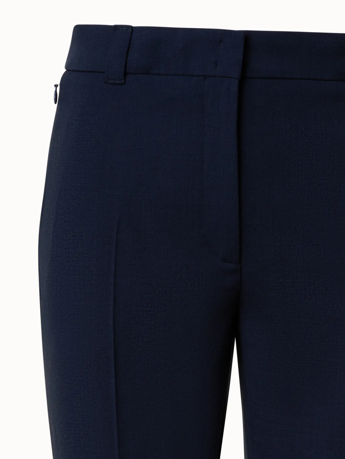 Cropped Hose aus Woll-Doubleface