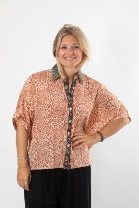 Dahlia Daydream Button Up Top