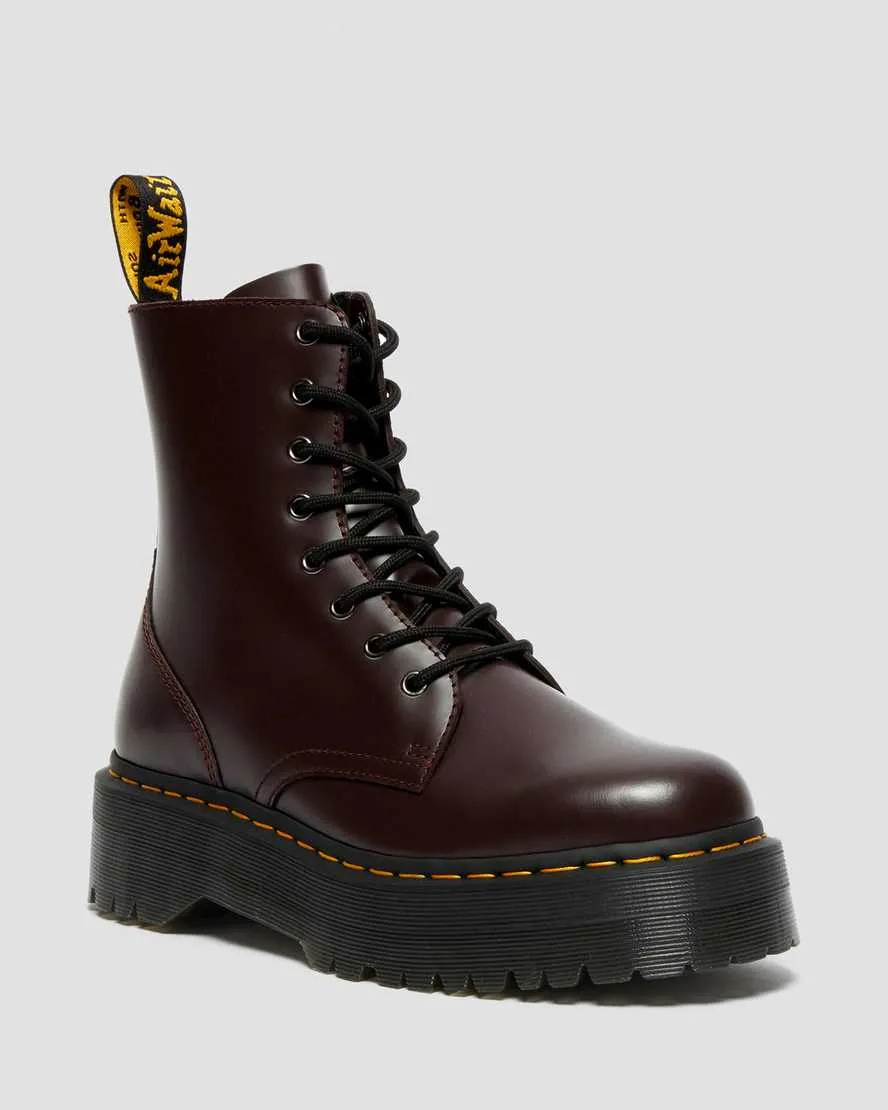 Dr. Martens high amphibian with wedge JADON Polished Smooth 27311626 burgundy 