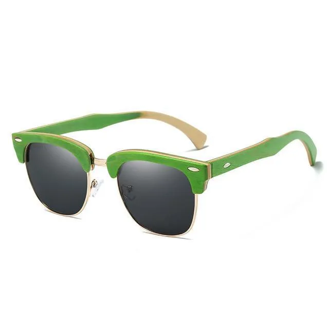 Eyewear Wooden Sunglasses with UV400 Protection