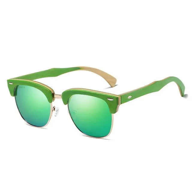 Eyewear Wooden Sunglasses with UV400 Protection