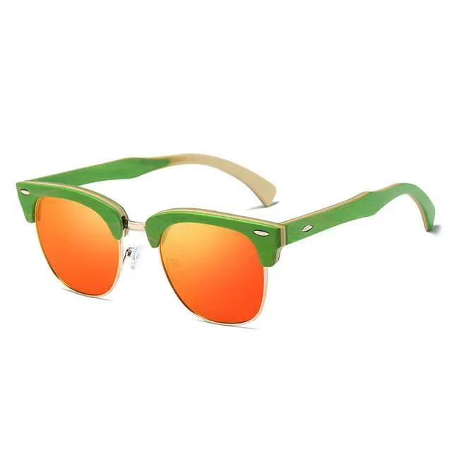 Eyewear Wooden Sunglasses with UV400 Protection