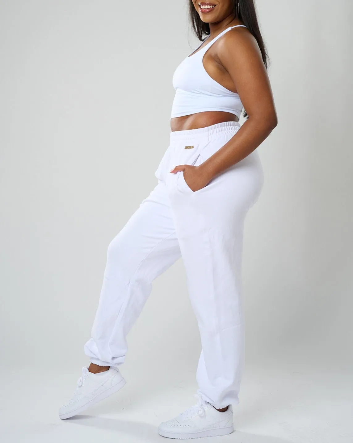 Fabiola Joggers - White