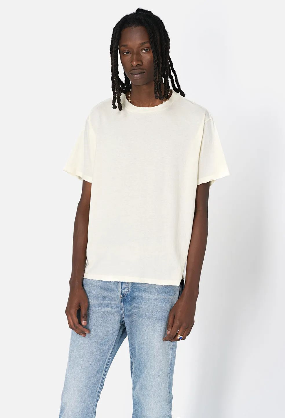 Folsom Cropped Tee / Vintage White