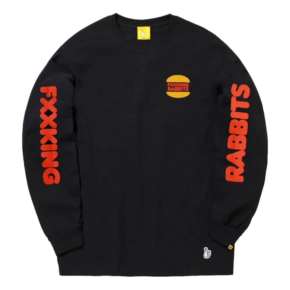 #FR2 RABBIT BURGER LONG SLEEVE T-SHIRT-BLACK