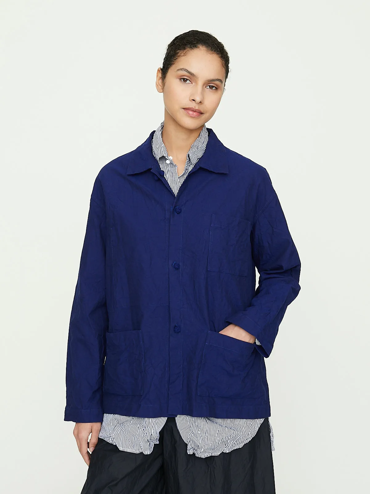 Giacca Jacket in Lavoro Lavata in Electric Blue