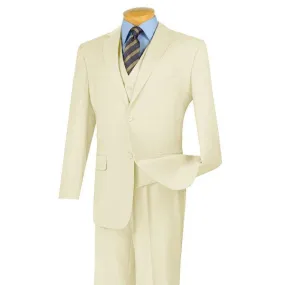 Ivory Three Piece Classic Fit Suit