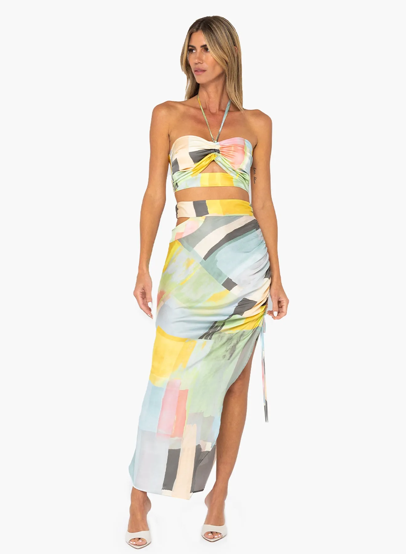 Just Bee Queen - Riva Skirt - River Abstract