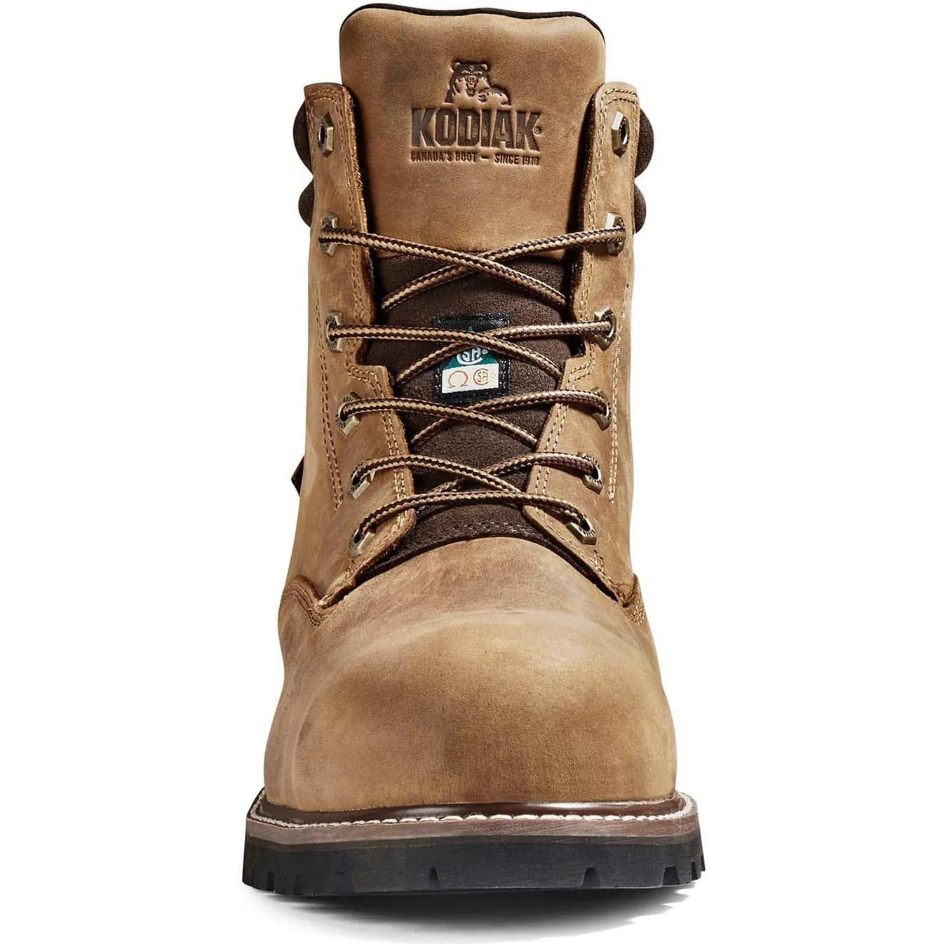 Kodiak Men's Mckinney 6" Comp Toe WP Safety Work Boot -Brown- K4TFBN