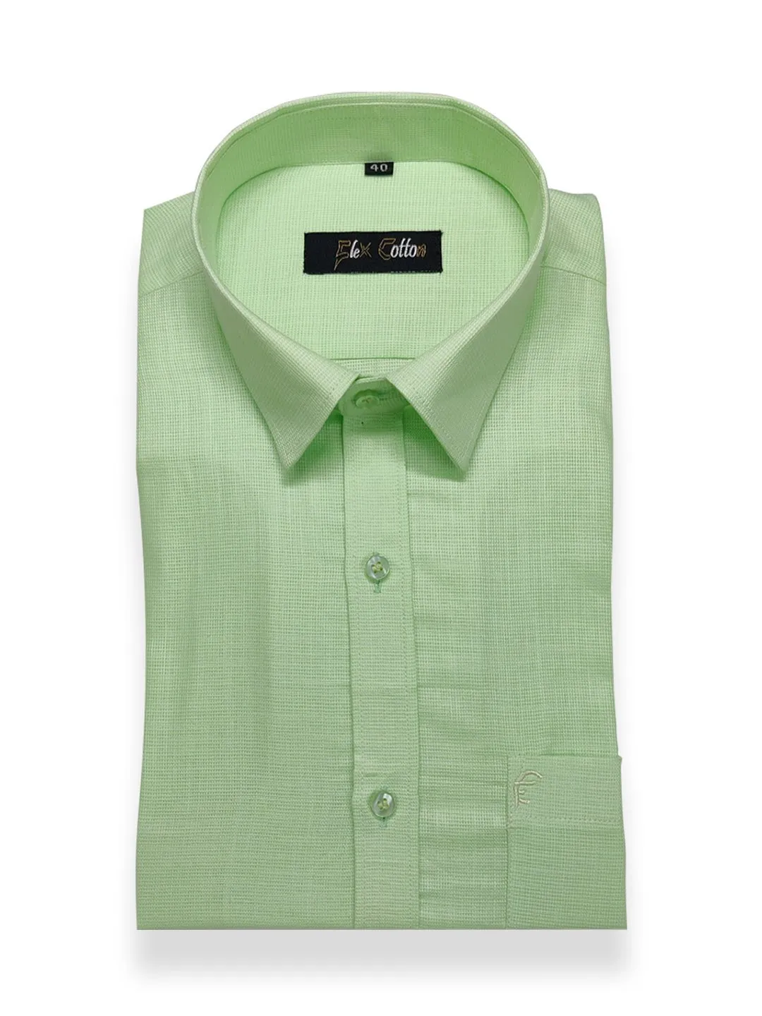 Light Green Color Casa View Linen Shirt For Men's