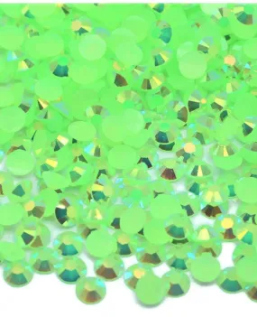 Light green (Peridot ) ab  Jelly Rhinestones