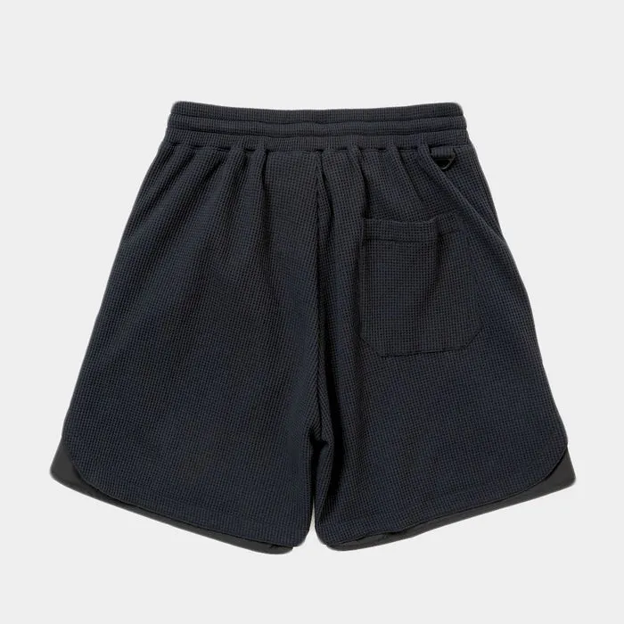 MEANSWHILE SOLOTEX WAFFLE EASY SHORTS-NAVY