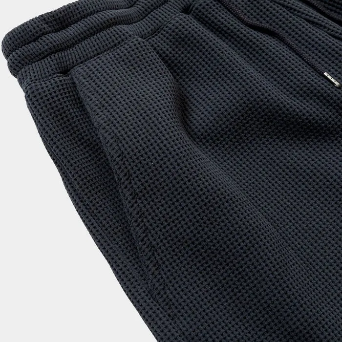 MEANSWHILE SOLOTEX WAFFLE EASY SHORTS-NAVY