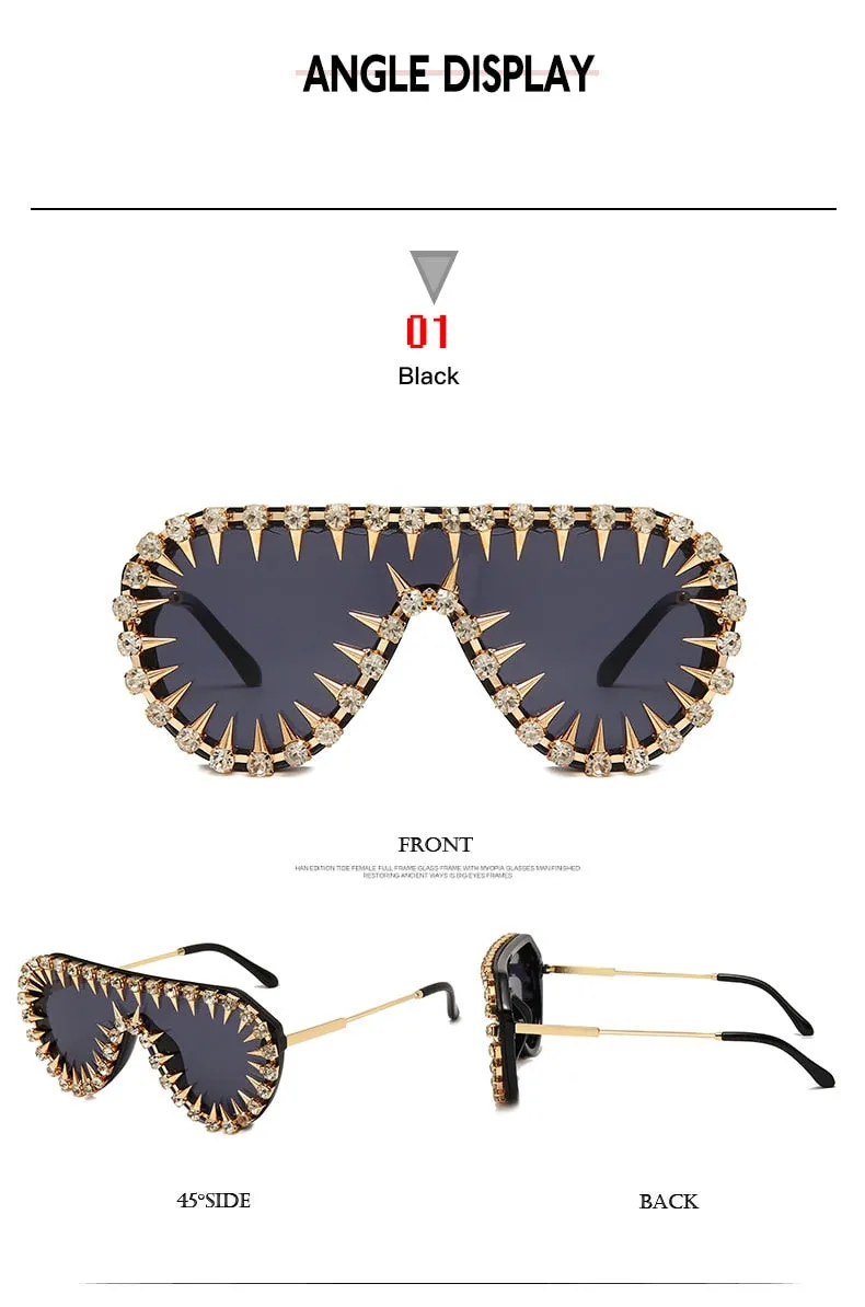 Oversized Sunglasses For Women And Men / Goth Style / Hip Hop Style