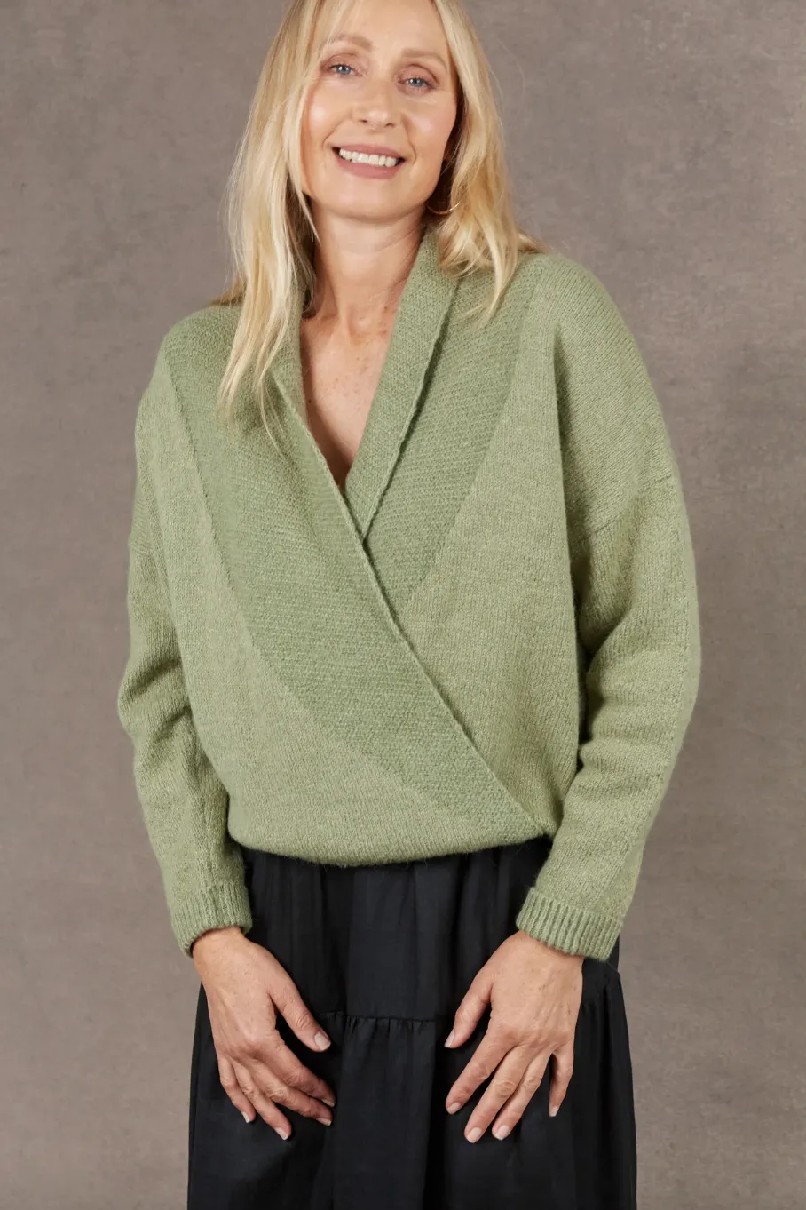 Paarl Crossover Knit, Sage