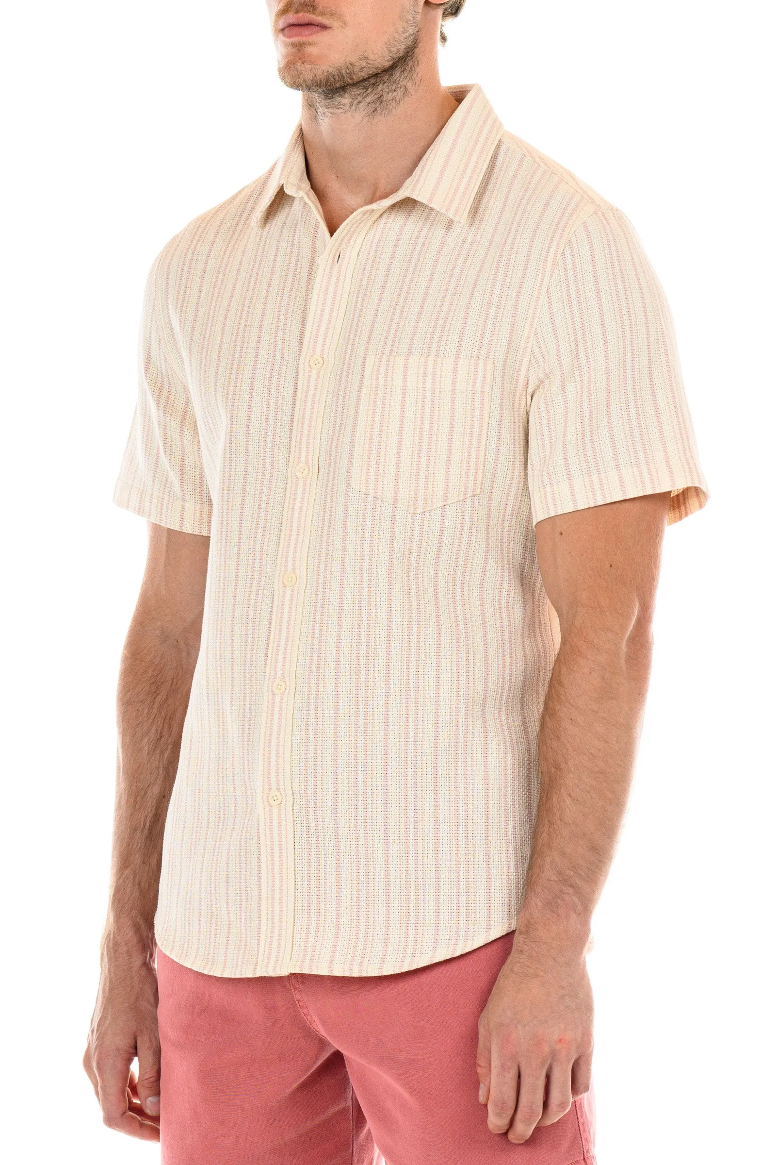 Perth Shirt - Blush/Cream