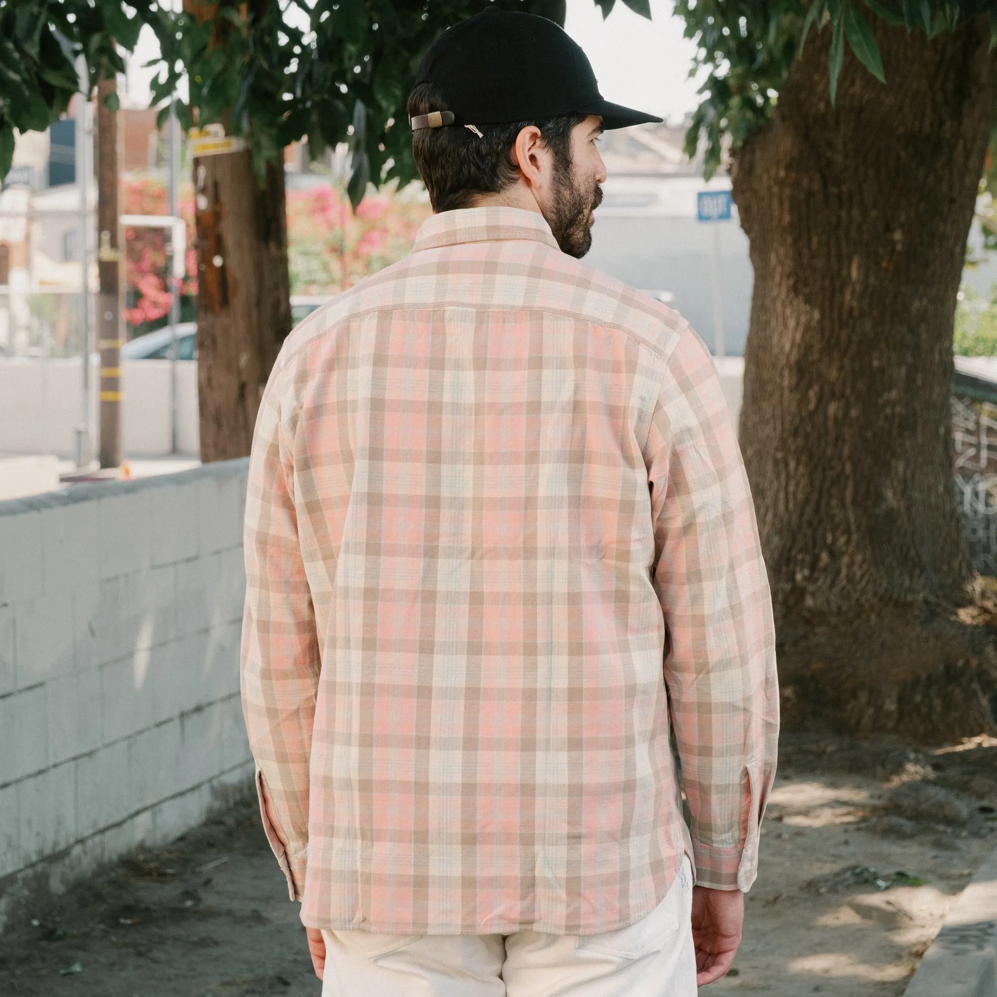 Plaid Woven Workshirt Pink Multi FINAL SALE