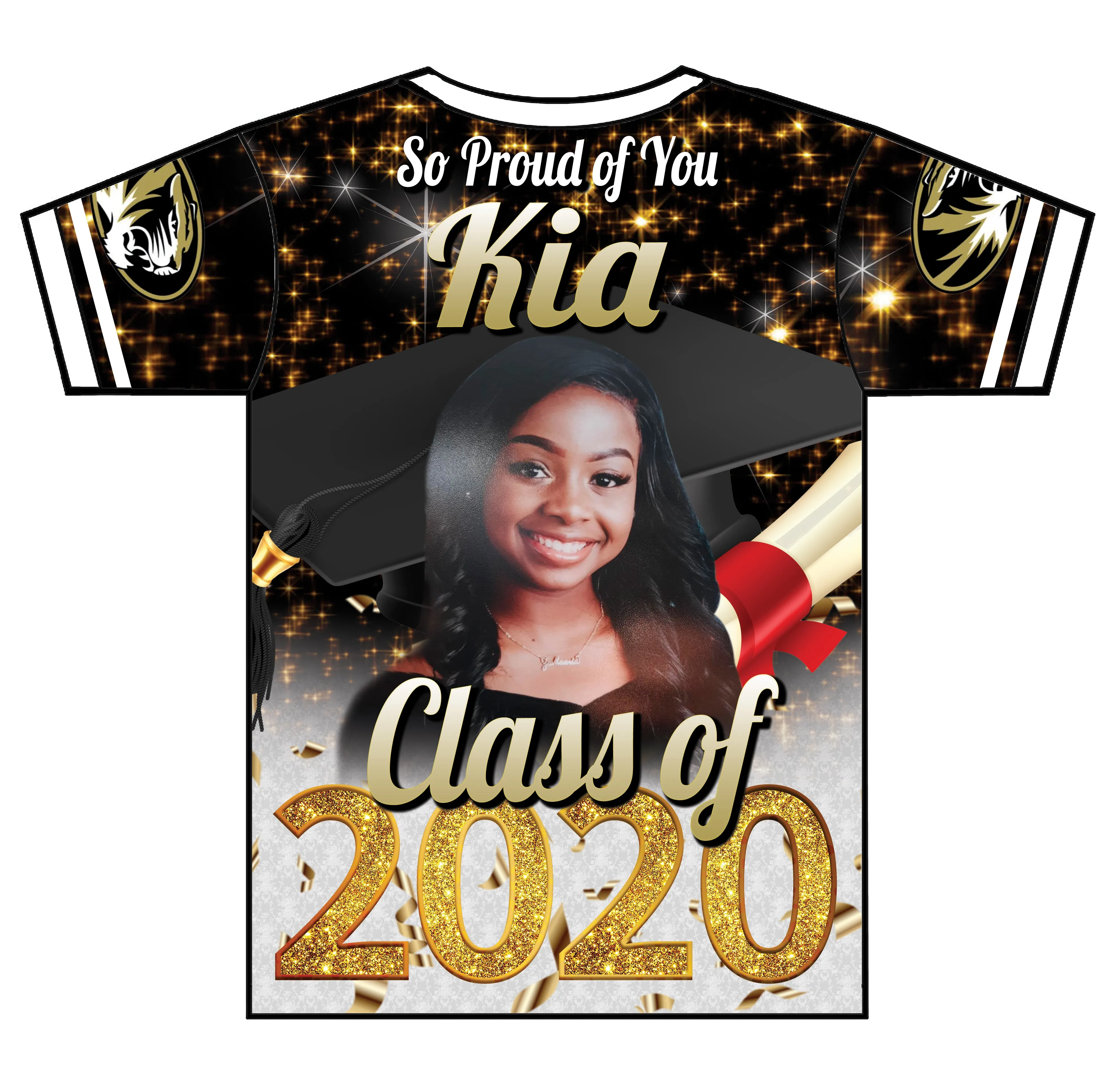 "Fireworks" Custom Designed Graduation 3D shirt