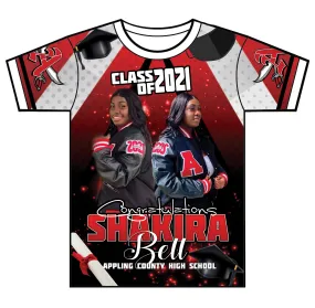 "Shakira" Custom Designed Graduation 3D shirt