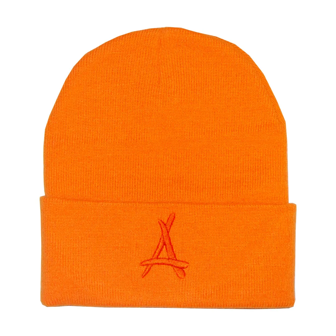 REVERSE LOGO BEANIE (HUNTER ORANGE)