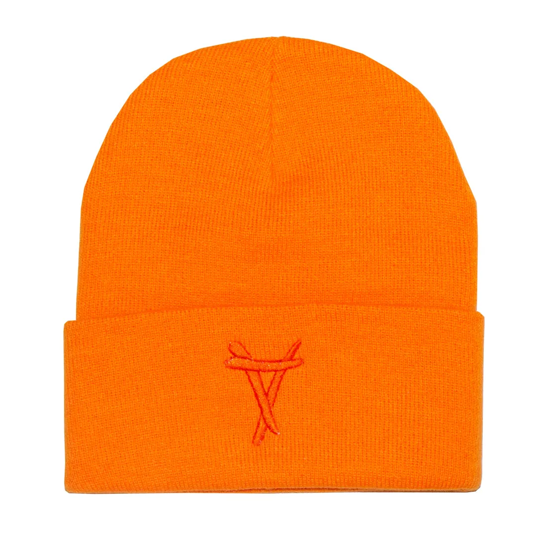 REVERSE LOGO BEANIE (HUNTER ORANGE)