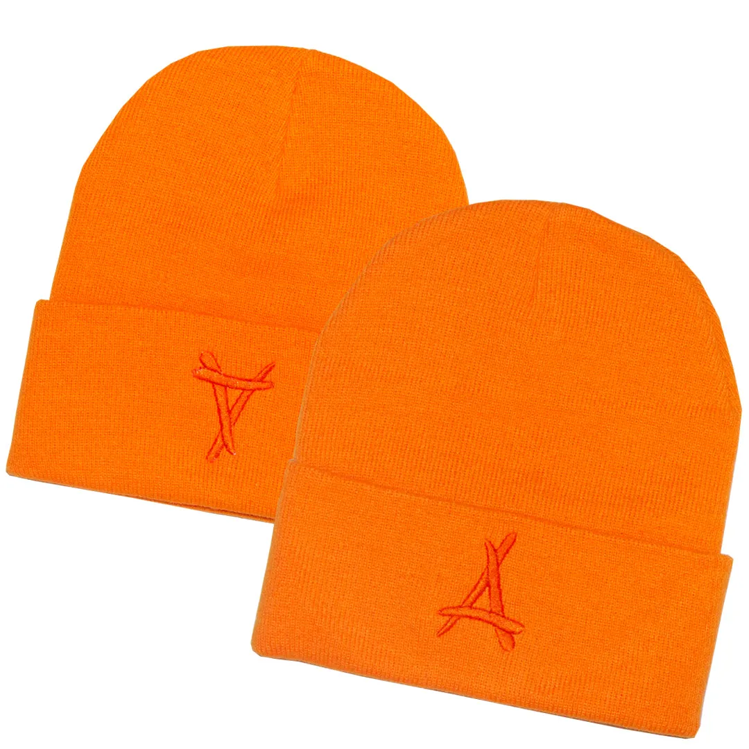 REVERSE LOGO BEANIE (HUNTER ORANGE)