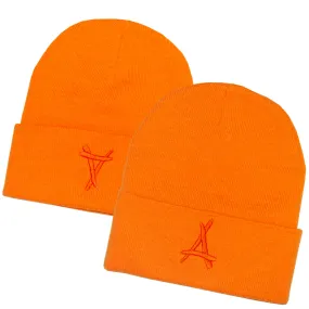 REVERSE LOGO BEANIE (HUNTER ORANGE)