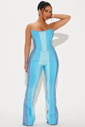 Rio Color Block Bandage Pant Set - Blue