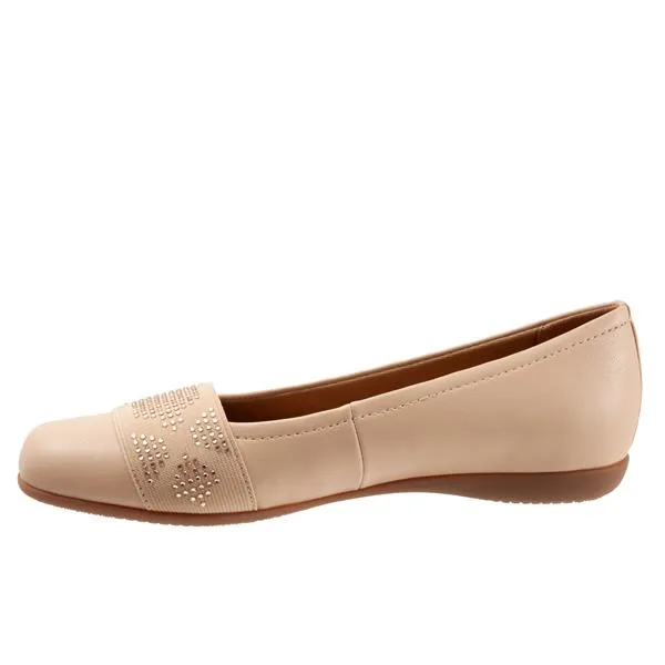 Samantha 172 Nude Gem Ballet Flat Shoes