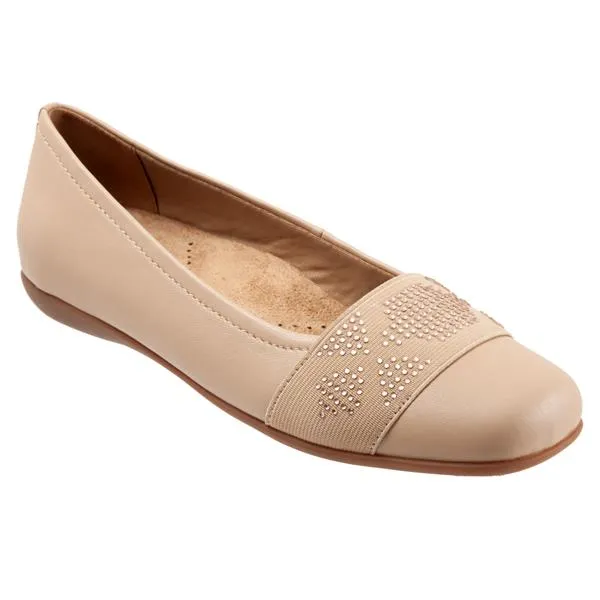 Samantha 172 Nude Gem Ballet Flat Shoes