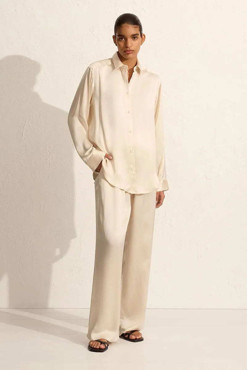 SATIN SHIRT-IVORY