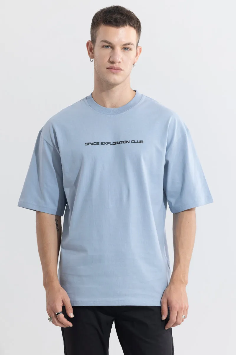 Space Exploration Club Blue Oversized T-Shirt