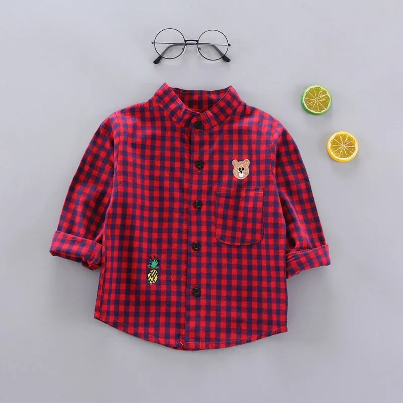 Spring Thin Blouses Infant Boy Shirt Clothes for 1 2 3 4 Years