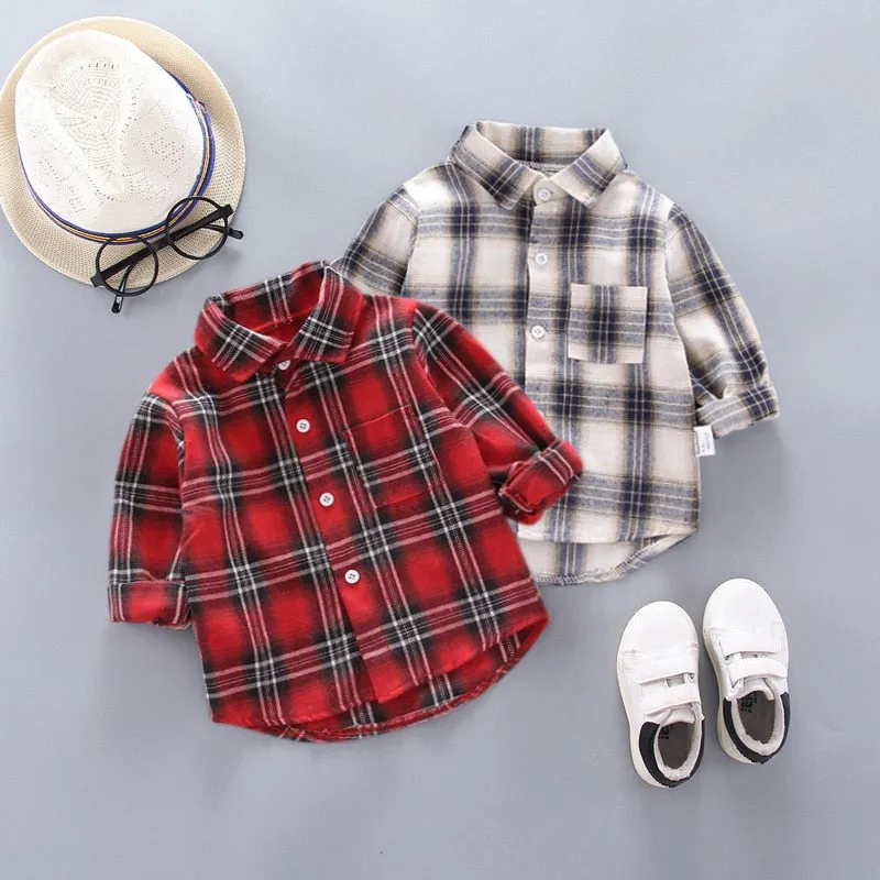 Spring Thin Blouses Infant Boy Shirt Clothes for 1 2 3 4 Years