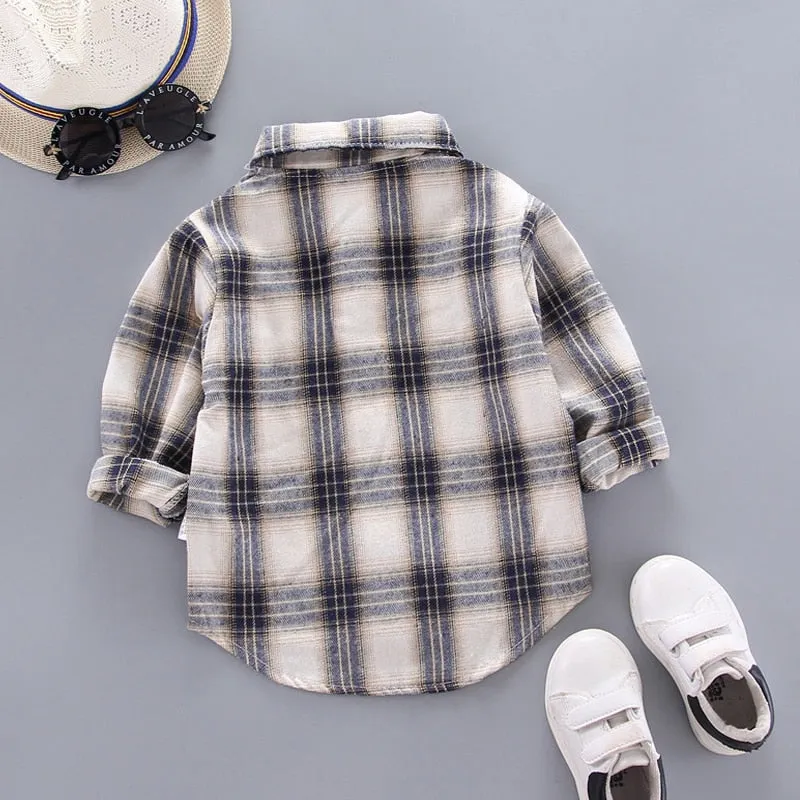 Spring Thin Blouses Infant Boy Shirt Clothes for 1 2 3 4 Years