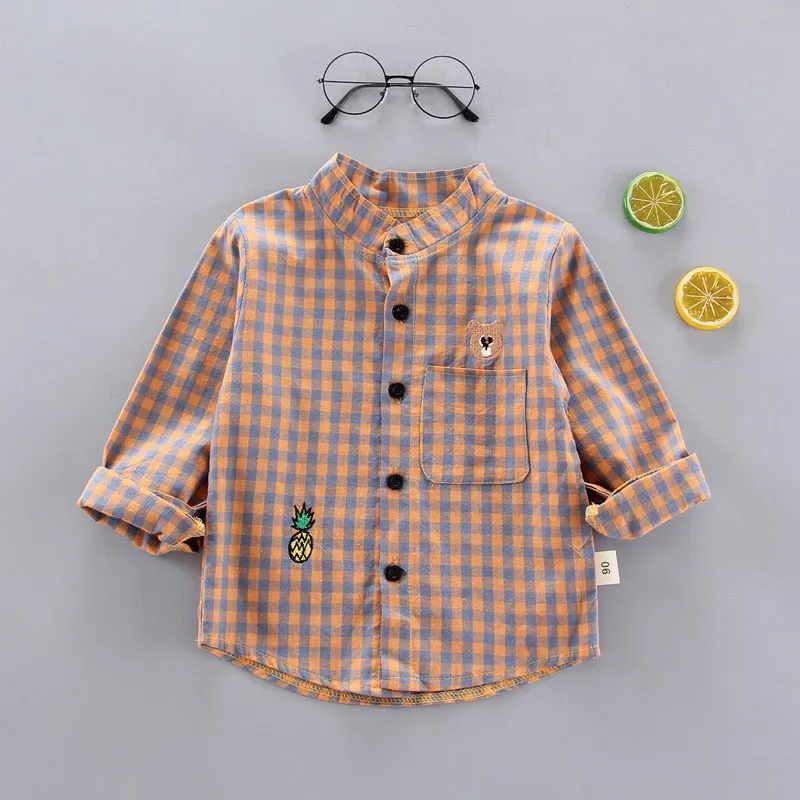 Spring Thin Blouses Infant Boy Shirt Clothes for 1 2 3 4 Years