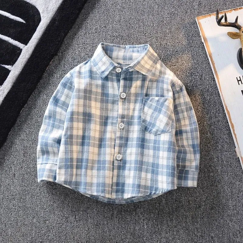 Spring Thin Blouses Infant Boy Shirt Clothes for 1 2 3 4 Years