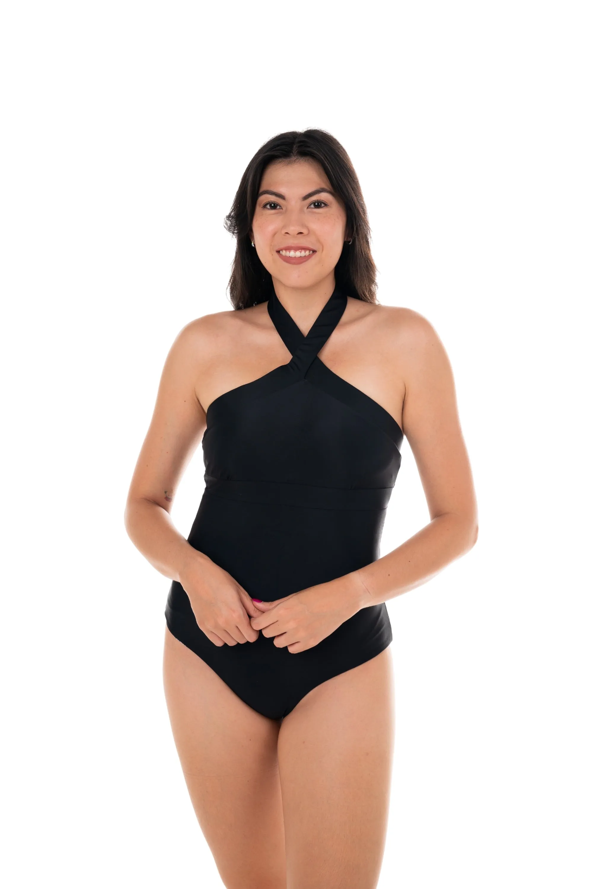 Tenerife High Neck Halter One Piece Swimsuit - Reversible