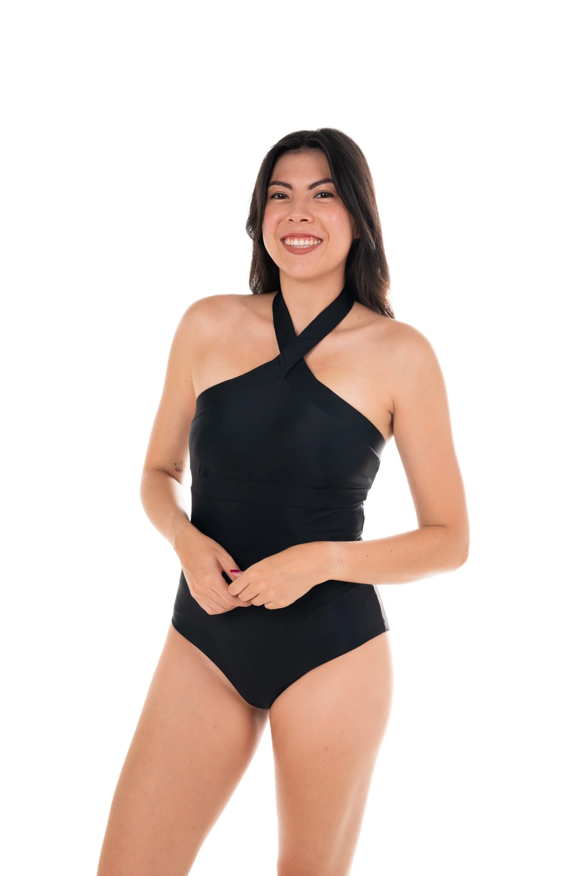 Tenerife High Neck Halter One Piece Swimsuit - Reversible