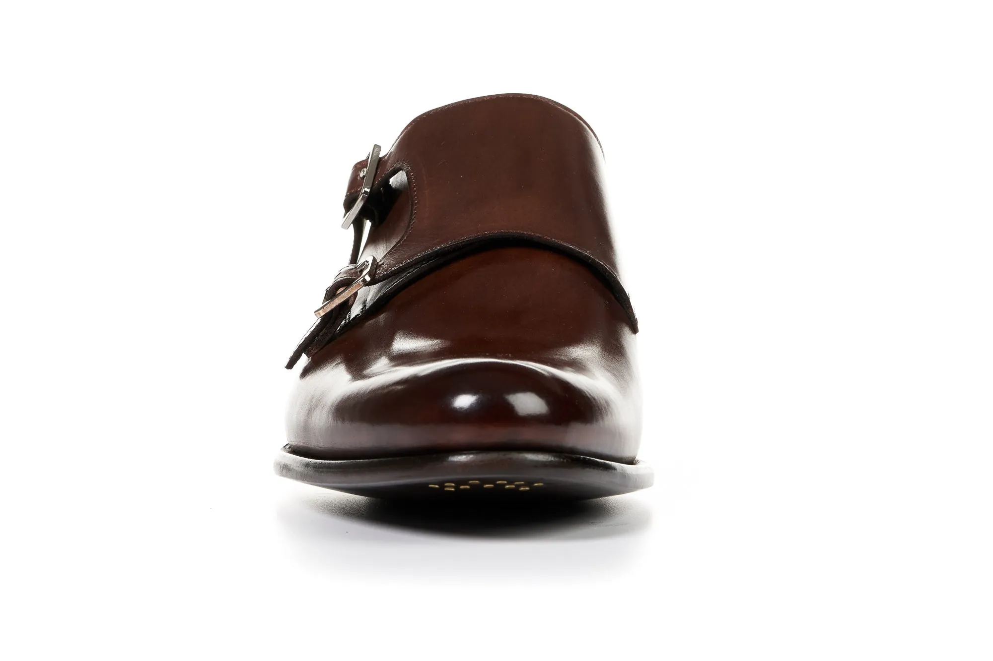 The Poitier Double Monk Strap - Marrone